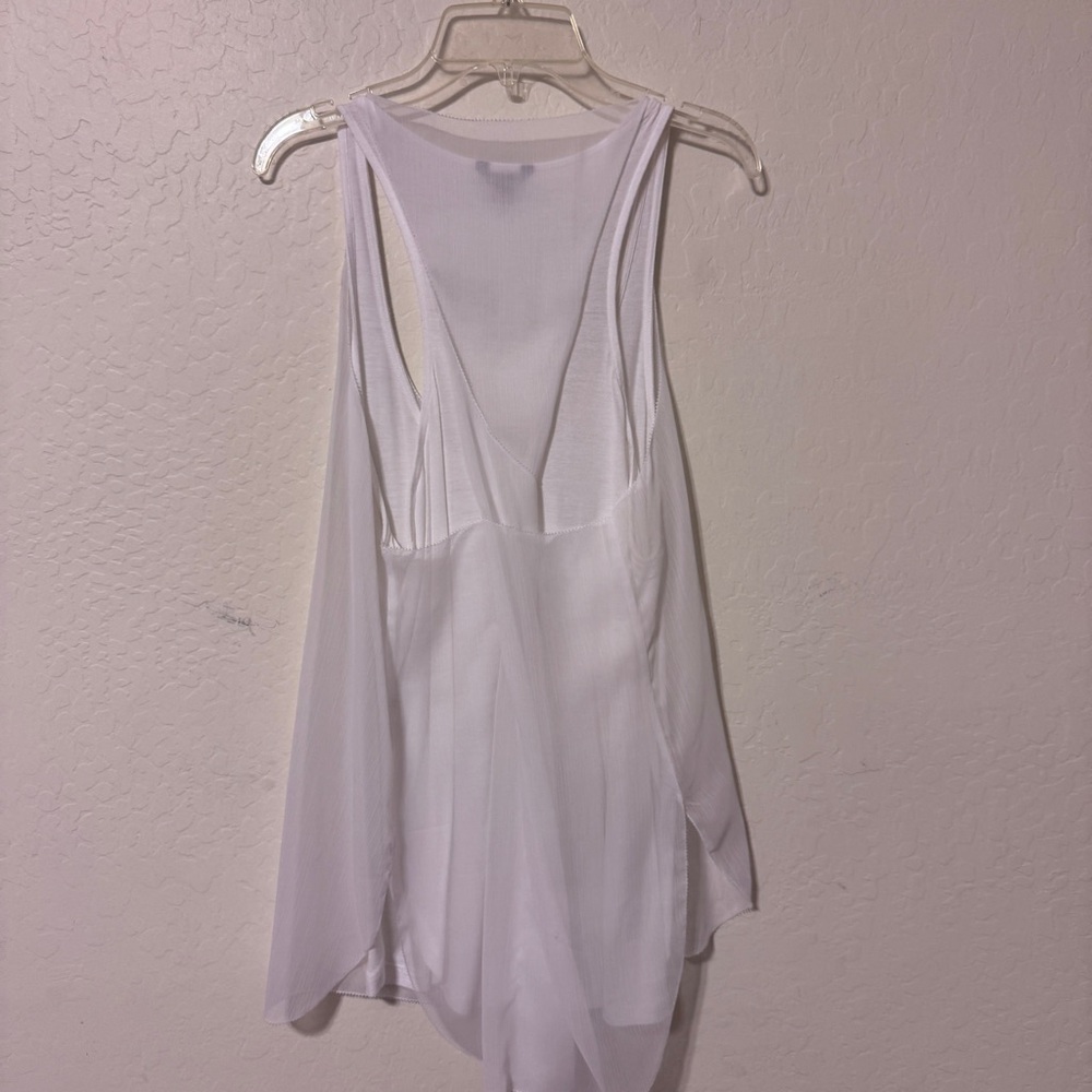 Ann Taylor White Flowing Tank Top - Picture 3 of 3